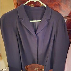 High class gabardine black suit with enclosed buttons and trouser pants w cuffs